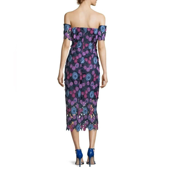 Shoshanna Gracia Multicolor Floral Lace Gown size 4 - Picture 15 of 16